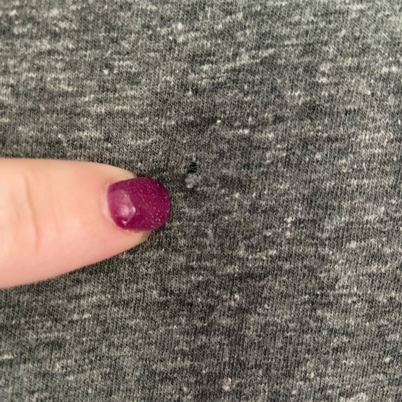 KT Maternity womens gray short sleeve knit top XL 'Miracle In Progress' printing - Picture 5 of 5